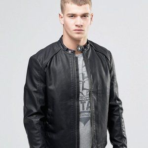 Faux Leather Biker Jacket